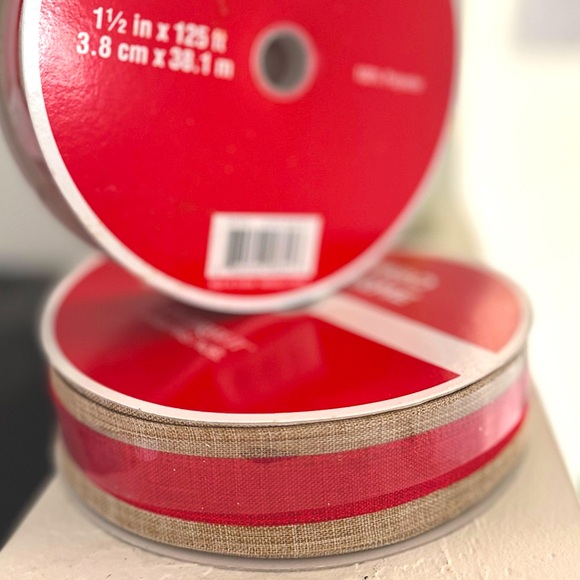 Christmas Holiday Decoration Wired Ribbons for Wreath Trees‎ Gift Boxes - Picture 3 of 5